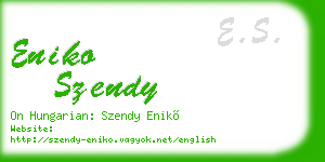 eniko szendy business card